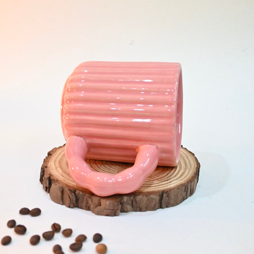 Pink Textured Mug