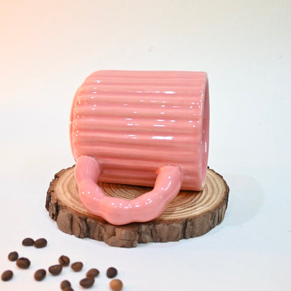 Pink Textured Mug