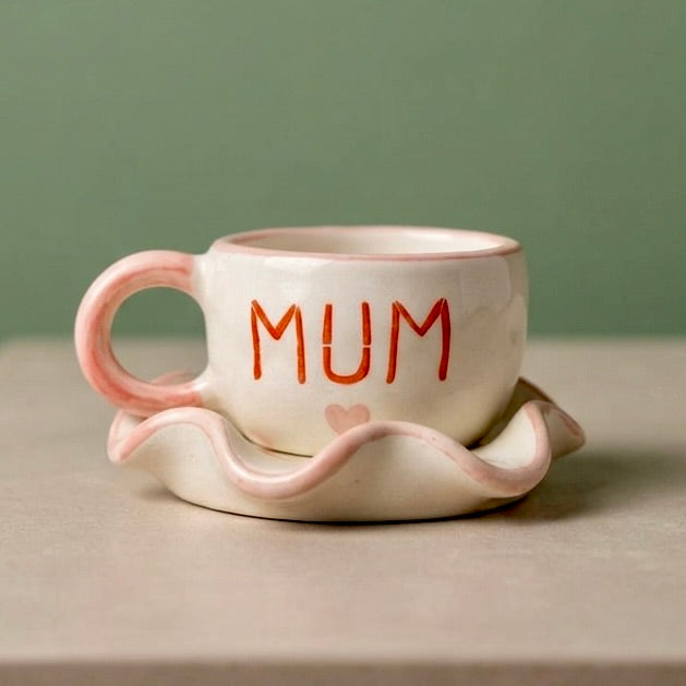 Mom ❤️ Cup & Saucer Set