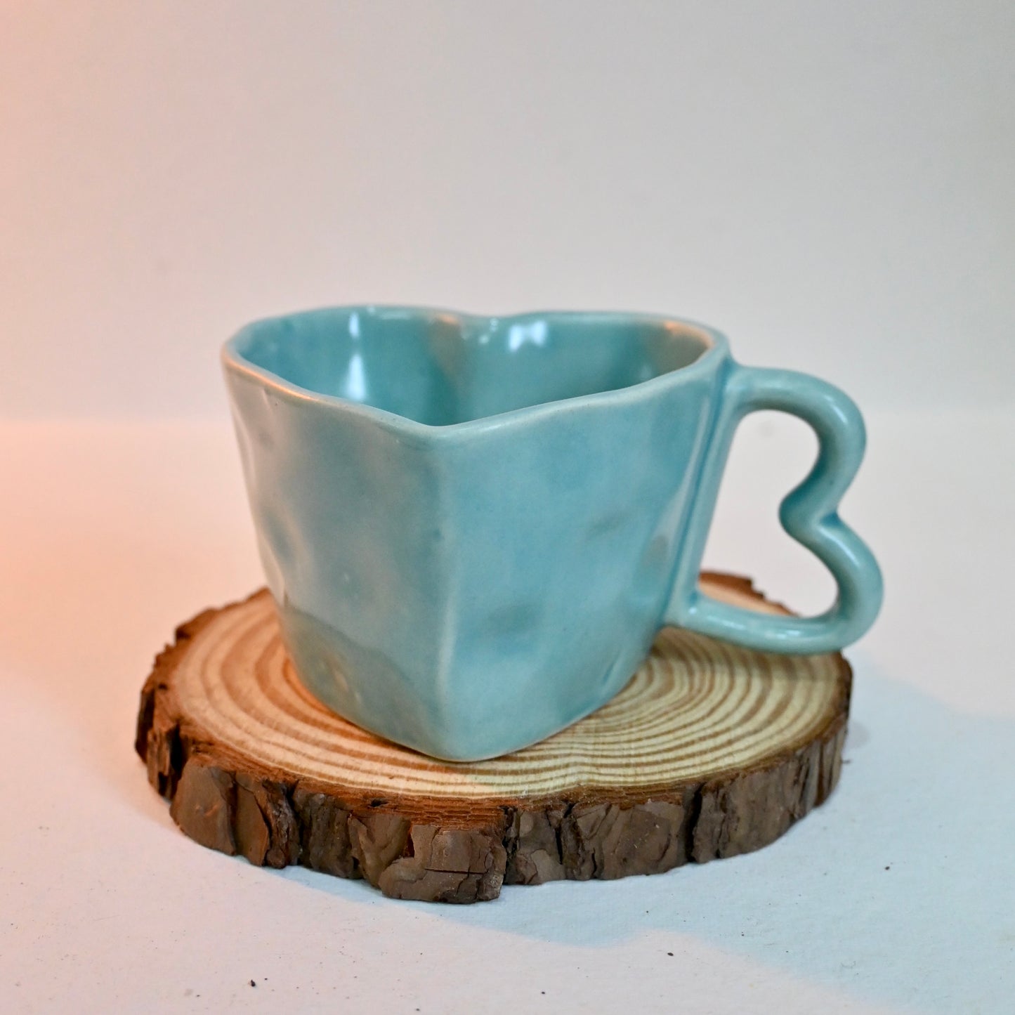 Turquoise Heart Ceramic Mug