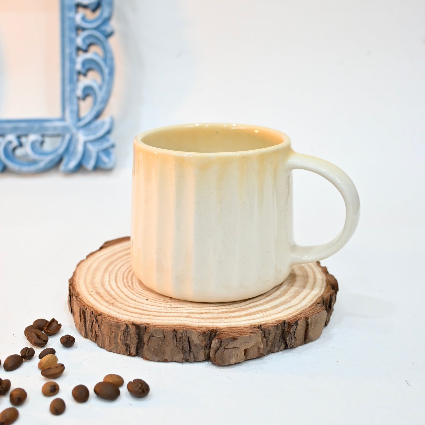 Vanilla Textured Ceramic Mug