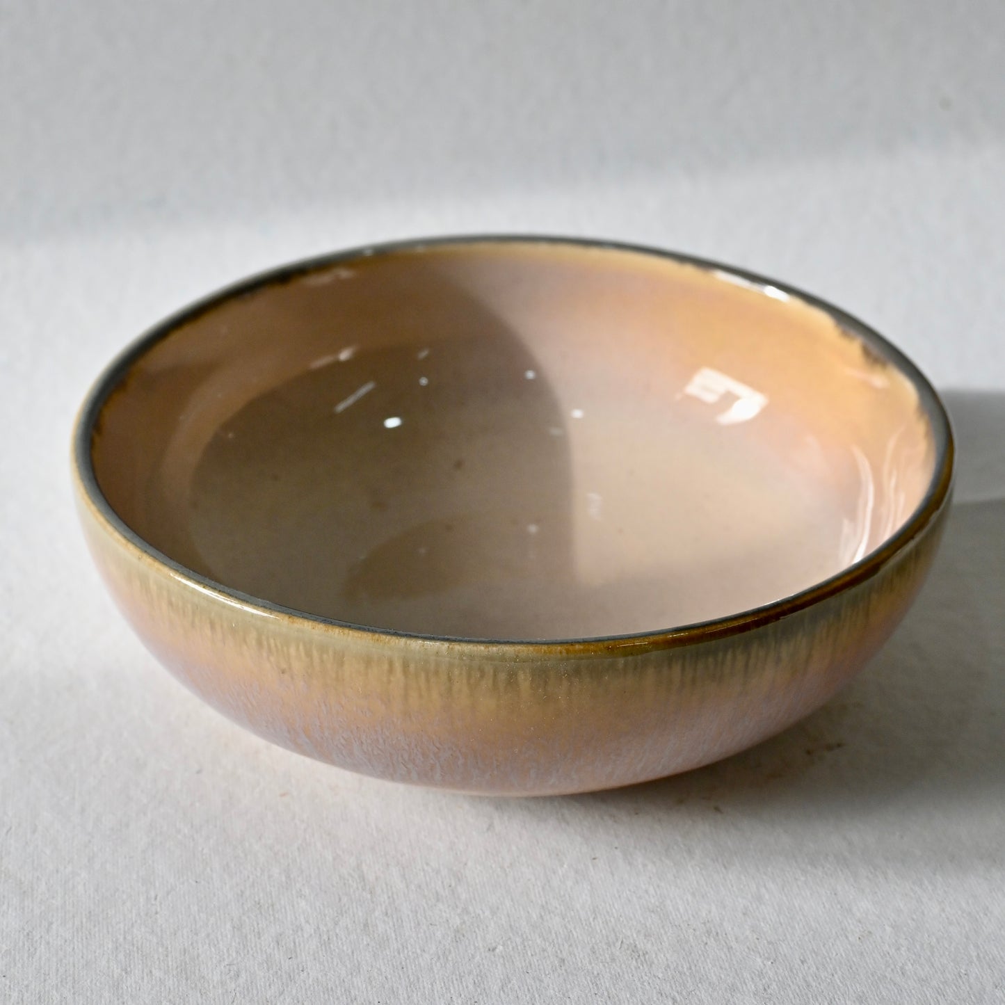 Tan Bloom Handmade Ceramic Bowl