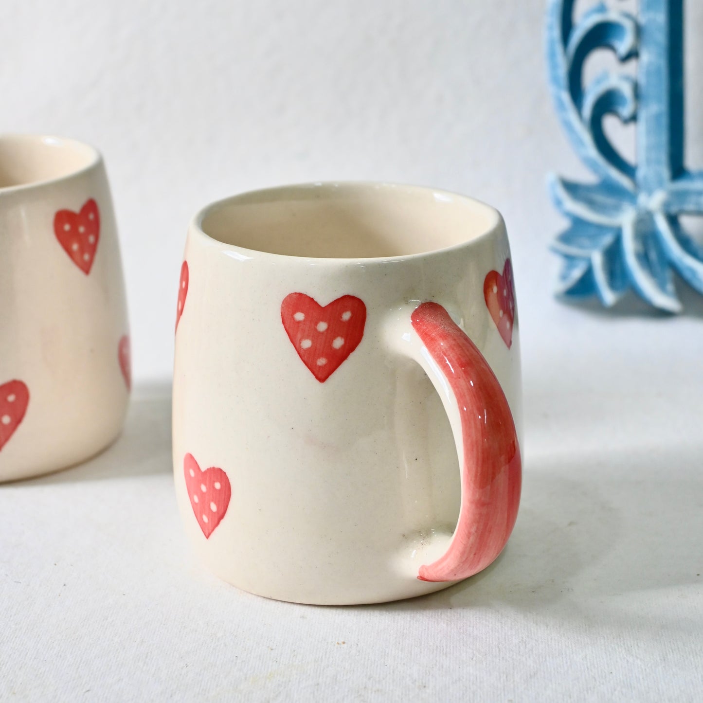 Pink Big Heart Pinteresty Ceramic Mug