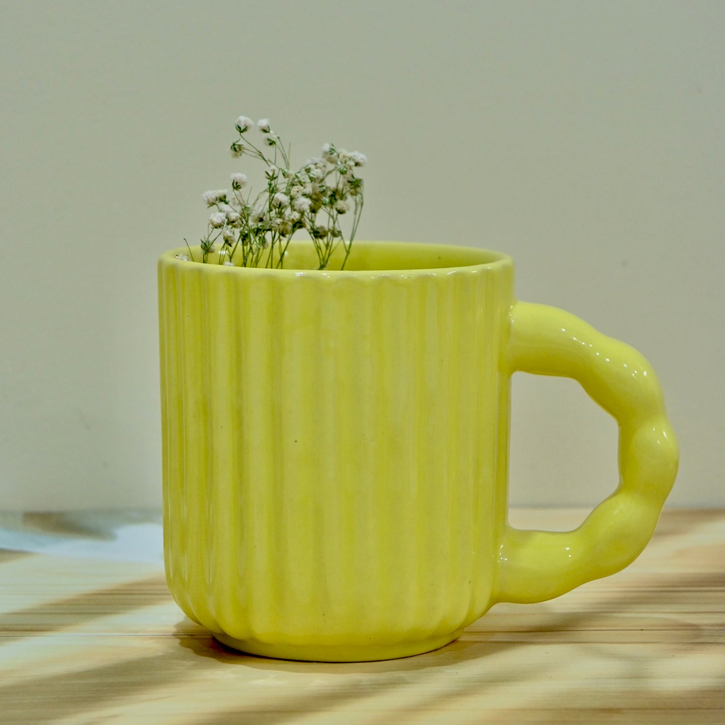 Yellow Textured Mug