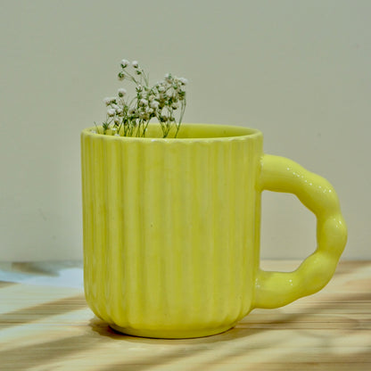 Yellow Textured Mug