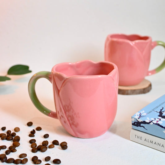 Pink Tulip Ceramic Mug