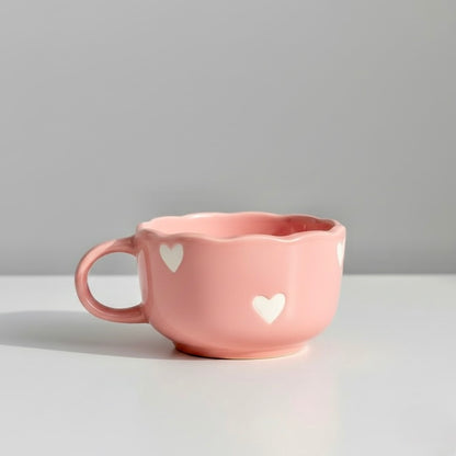 Pink Hearts Wavesip Cute Pinteresty Mug
