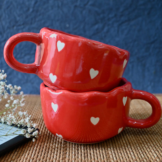 Red Hearts Wavesip Cute Pinterest Mug
