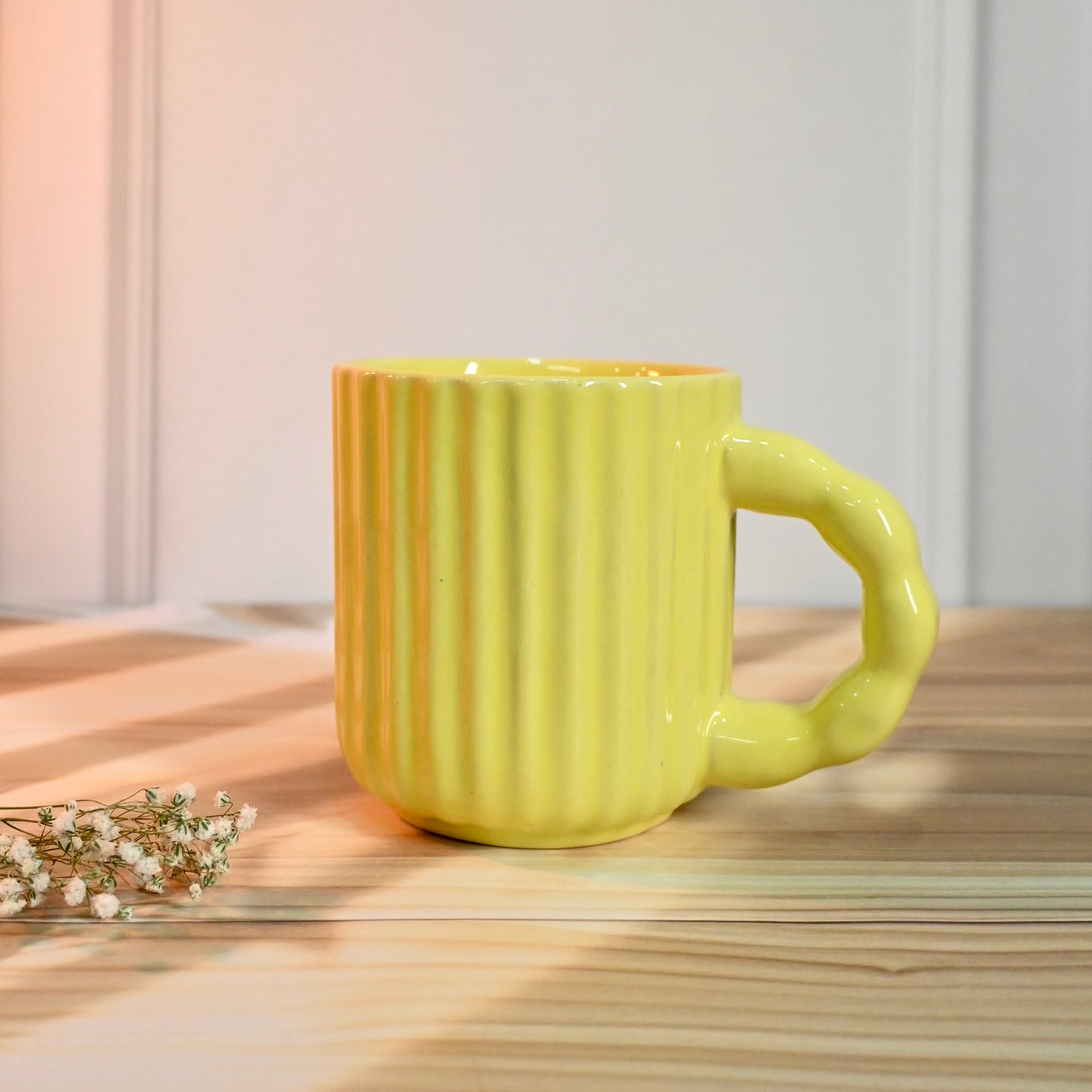 Yellow Textured Mug