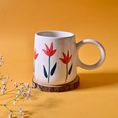 Red Tulip Ceramic Mug