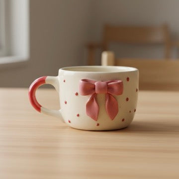 Blush Bow Pinteresty Ceramic Mug