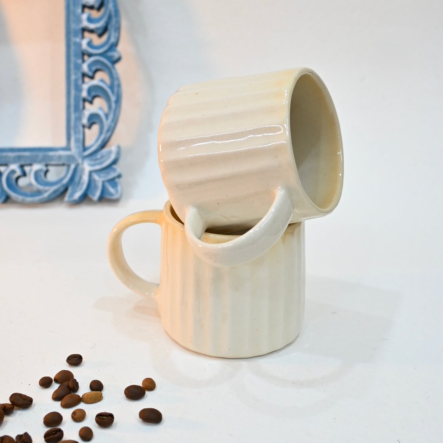 Vanilla Textured Ceramic Mug