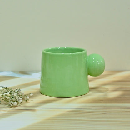 Green Knob Cup & Saucer Set