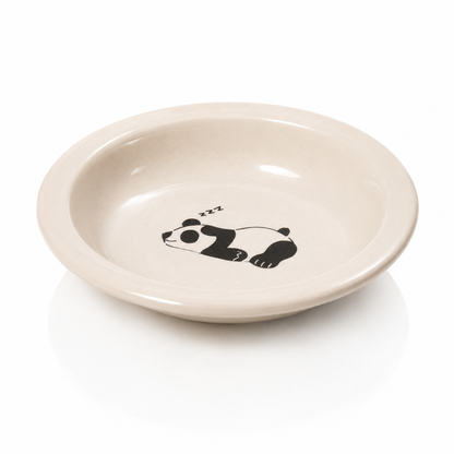 Sleepy Panda Hand-Painted Ceramic Pasta Bowl
