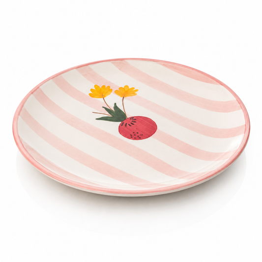Apricot Blossom Ceramic Snack Plate