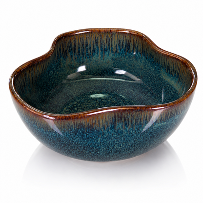 Blue Textured Ceramic Bowl