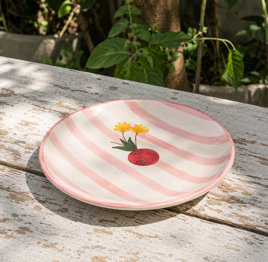 Apricot Blossom Ceramic Snack Plate