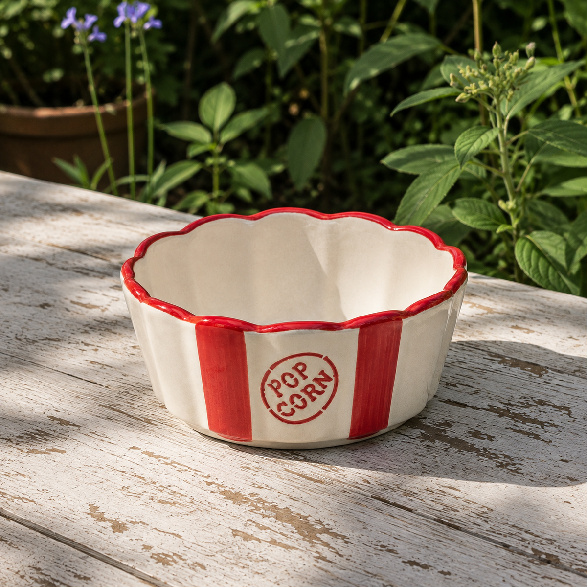 Popcorn Ceramic Snack Bowl