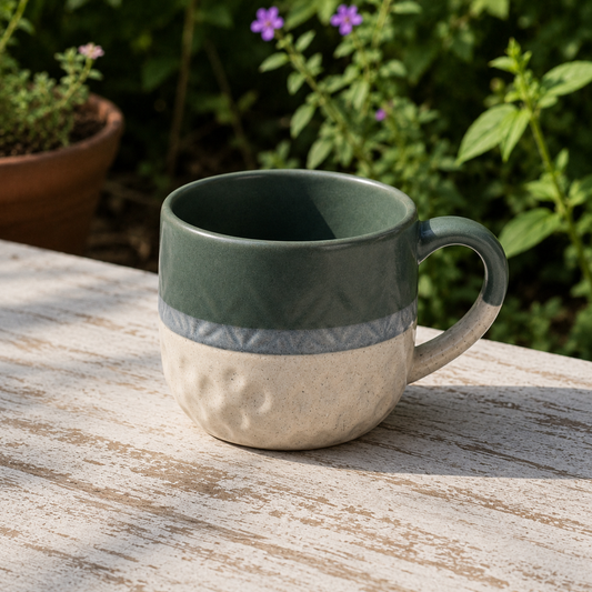 Green Rustic Ceramic Classic Mug