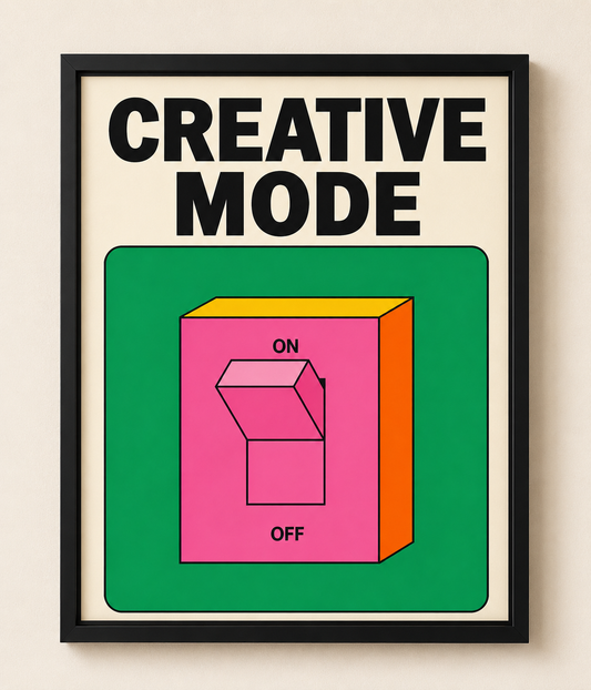 Creative Mode Framed Wall Art – Retro Switch Print
