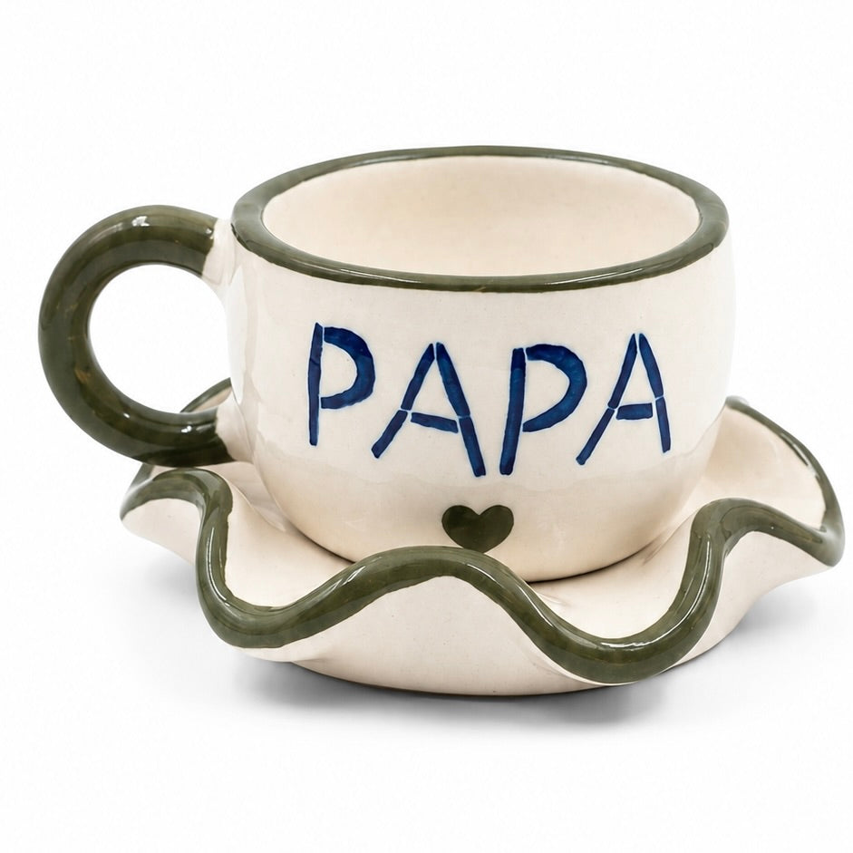 Papa ❤️ Cup & Saucer Set