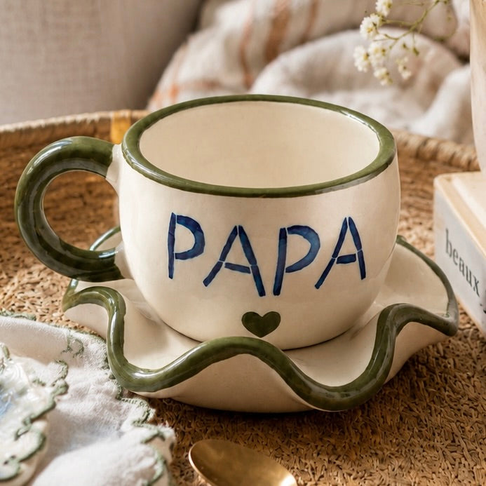 Papa ❤️ Cup & Saucer Set