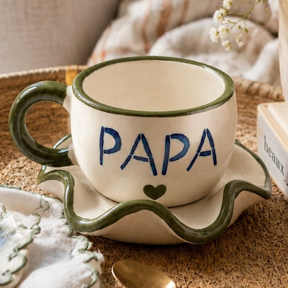 Papa ❤️ Cup & Saucer Set