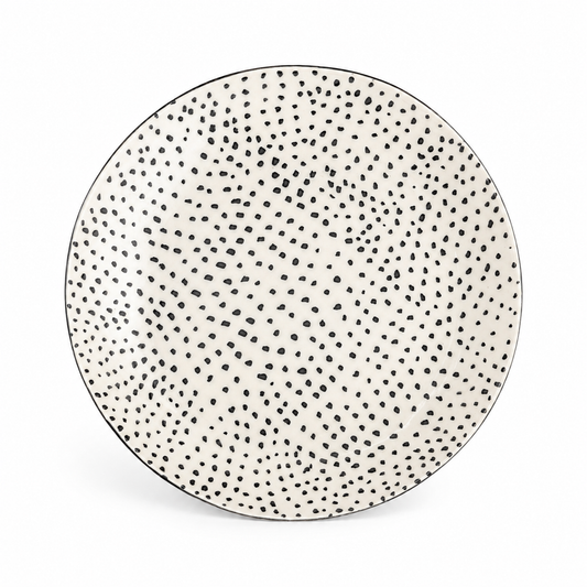 Black Speckle Snack Plate