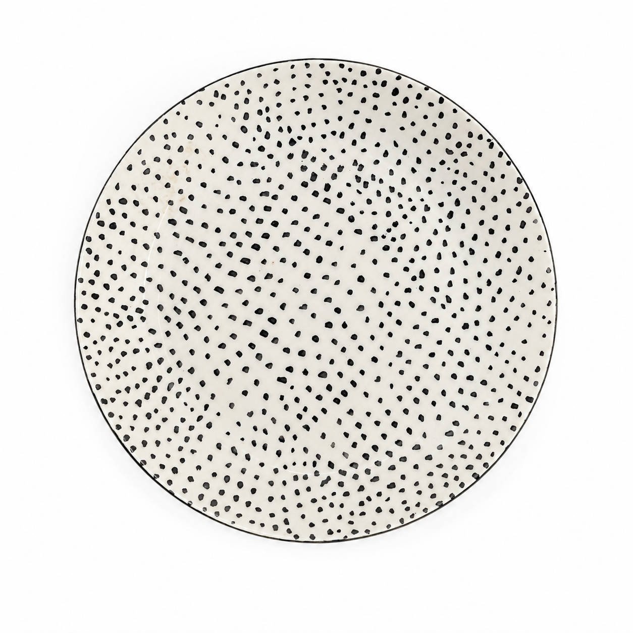 Black Speckle Snack Plate
