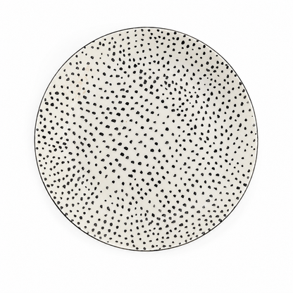 Black Speckle Snack Plate