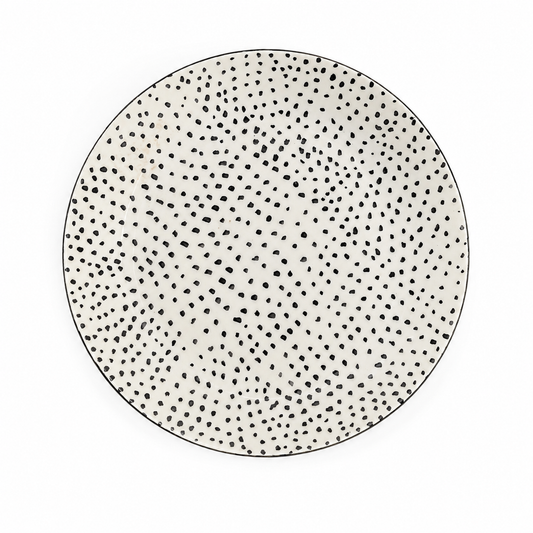 Black Speckle Snack Plate
