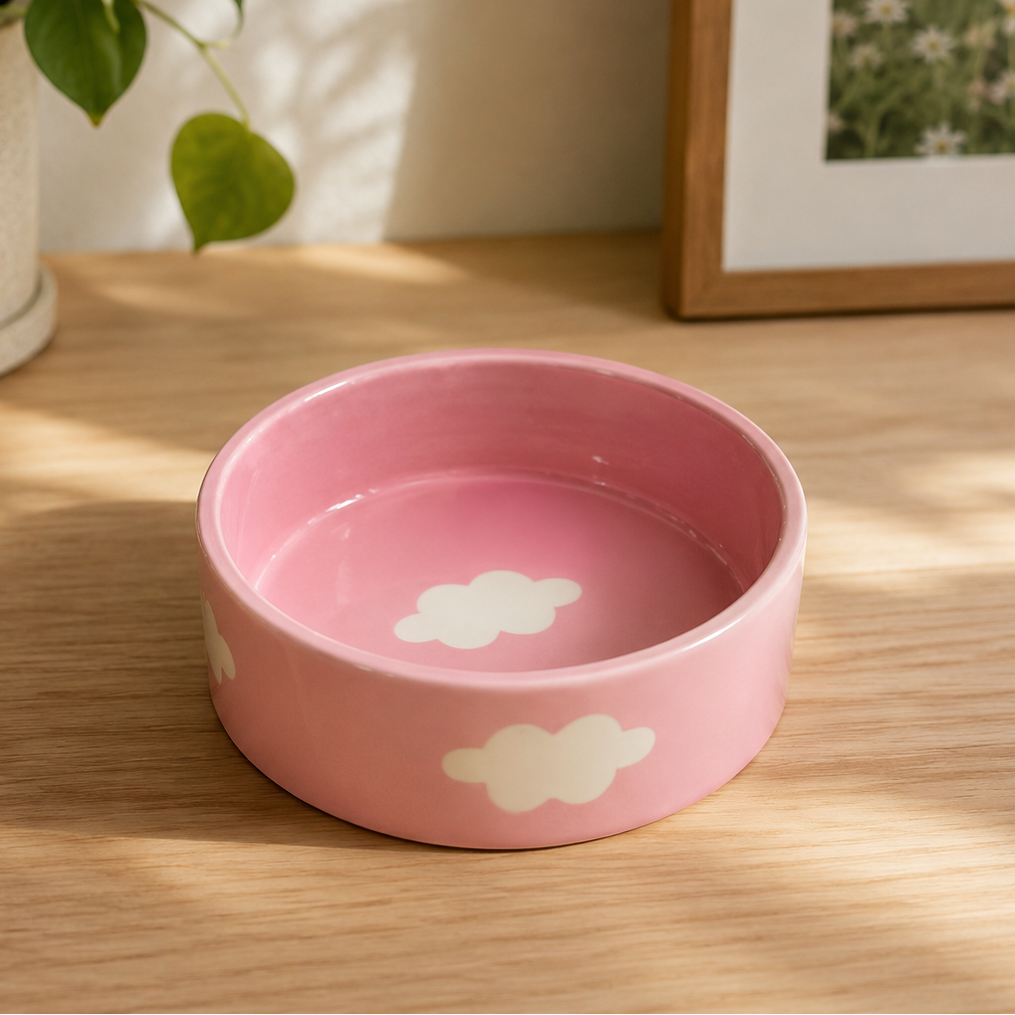 Pink Cloud Handmade Breakfast Bowl