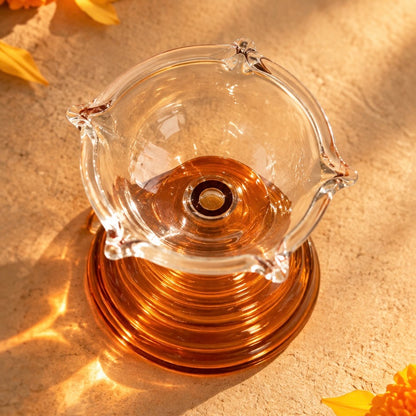 Glass Diwali Diya - Decorative Oil Lamp