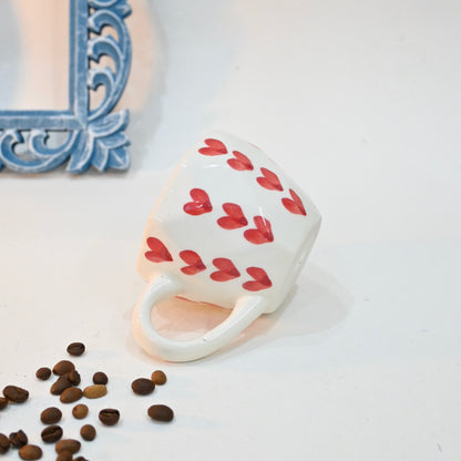 Red Hearts Ceramic Mug