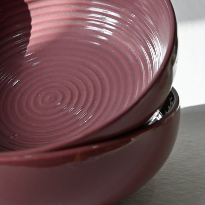 Cranberry Handmade Ceramic Bowl