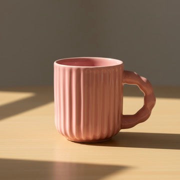 Pink Textured Mug