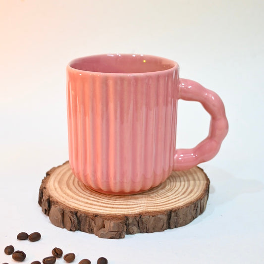Pink Textured Mug