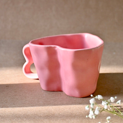 Pink Heart Pinterest Ceramic Mug