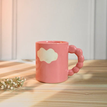 Pink Cloudy Ceramic Mug