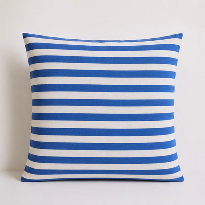 Denim Blue Striped Cushion Cover