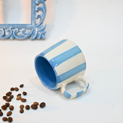 Aqua Stripes Ceramic Mug