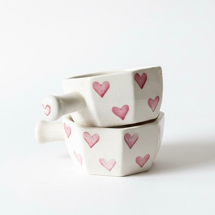 Petite Pink Heart Hex Dip