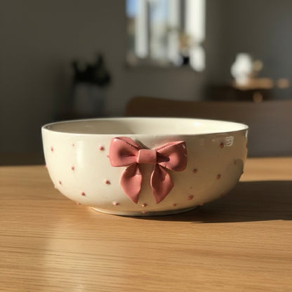 Blush Bow Ceramic Bowl