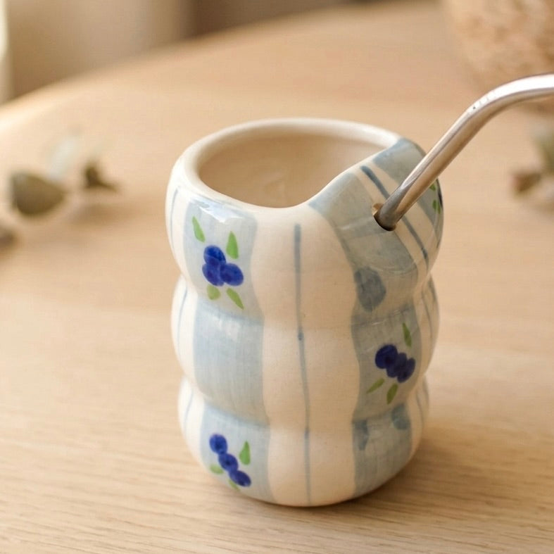 Blueberry Stripe Bubble Tumbler