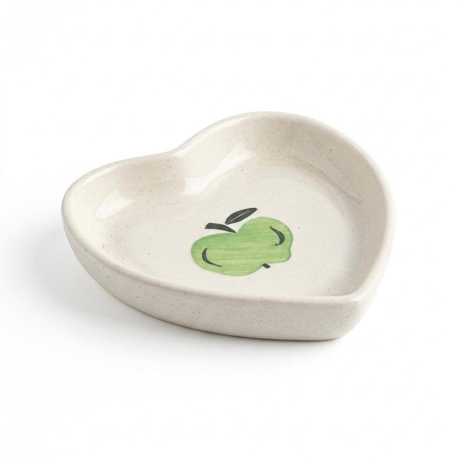 Green Apple Heart Coaster/Trinket Tray