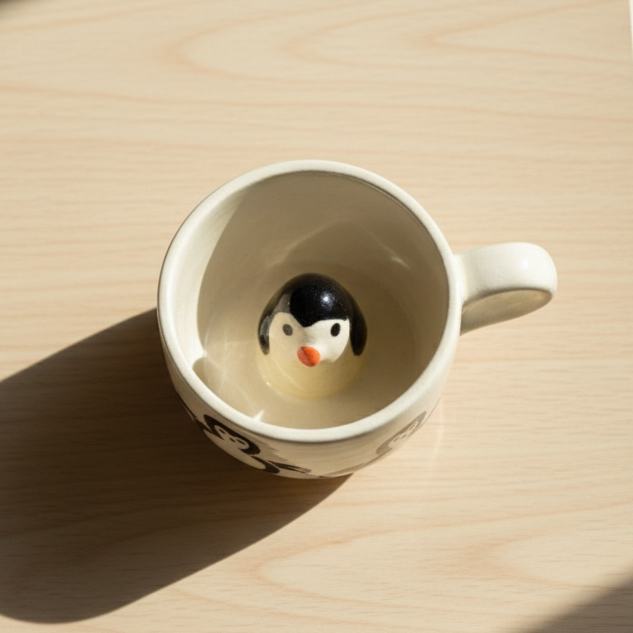 Penguin Inside Ceramic Mug