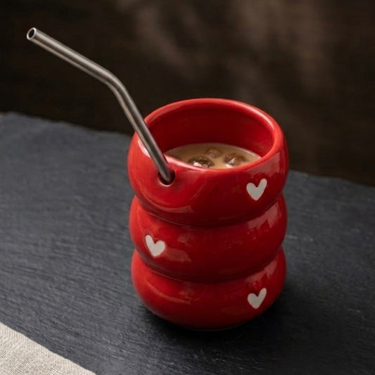 Red Heart Bubble Cute Tumbler