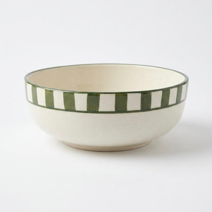 Green Striped Pine Bowl