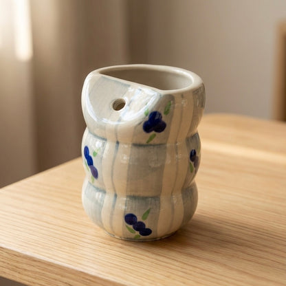 Blueberry Stripe Bubble Tumbler