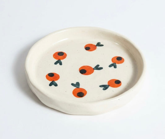 Tiny Oranges Ceramic Coaster/Trinket Tray